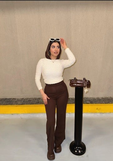 Brown Belle Curve Pants