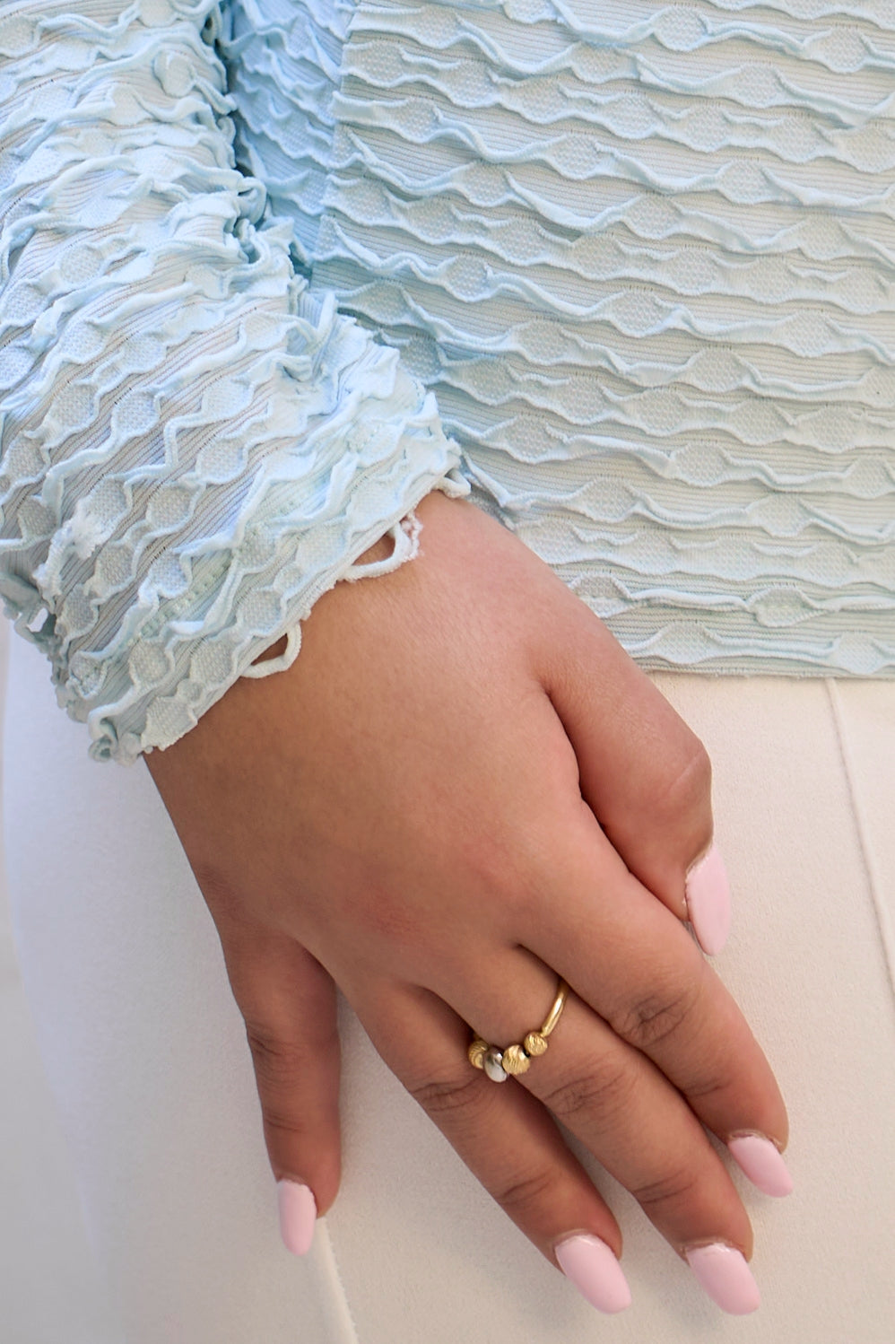 Baby Blue Petal Top