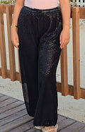 Black Shimmer Pants