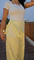 Butter Yellow Scarf Pants