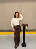 Brown Belle Curve Pants