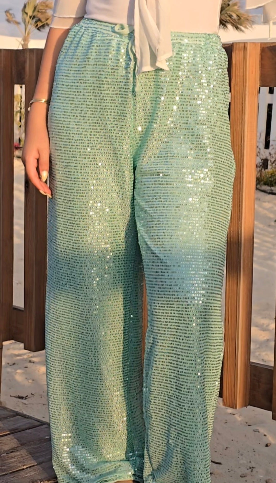 Aqua Shimmer Pants