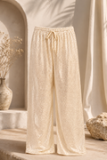 Cream Shimmer Pants