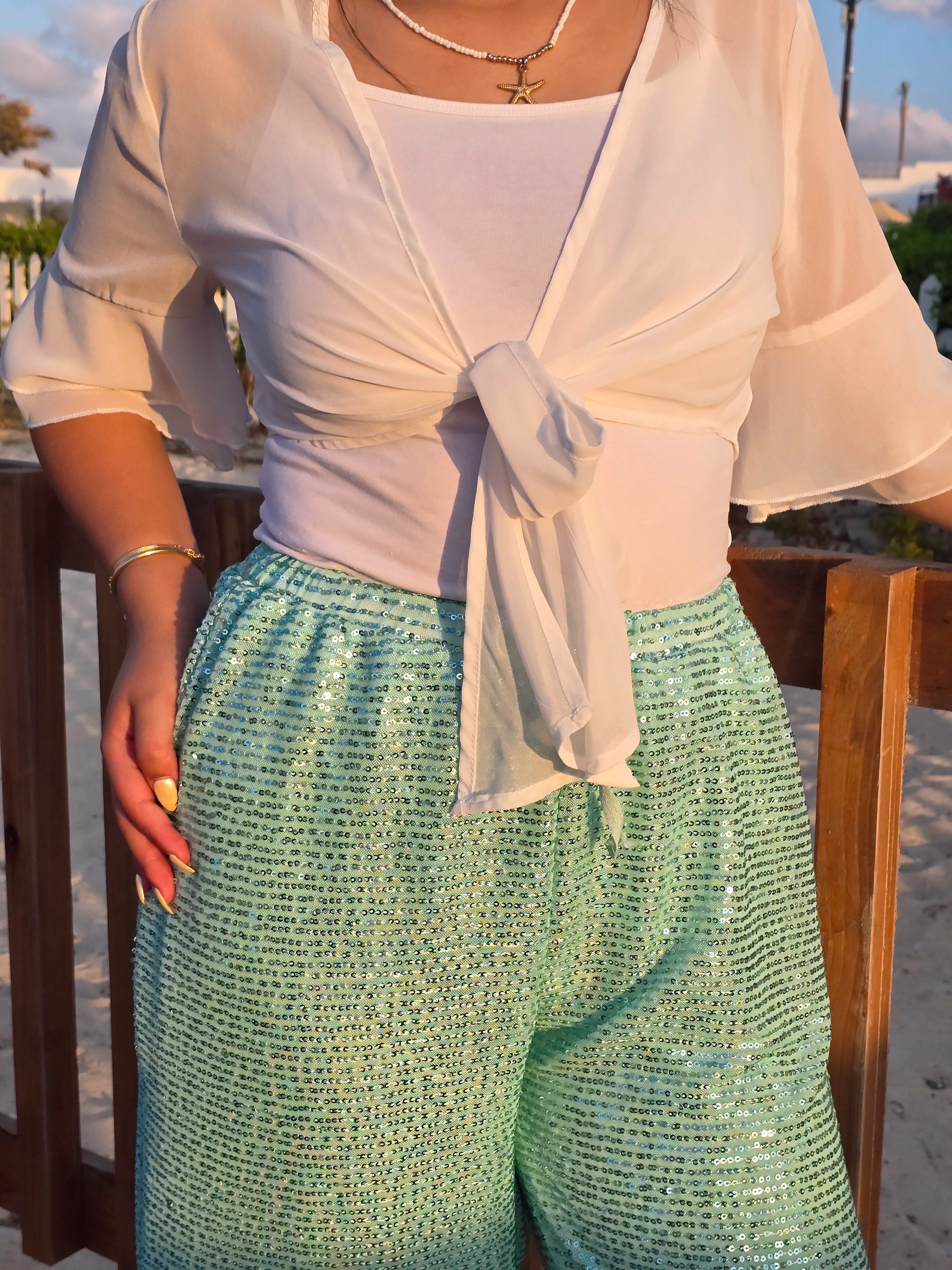Aqua Shimmer Pants