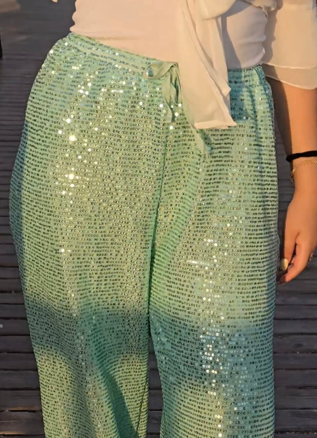 Aqua Shimmer Pants