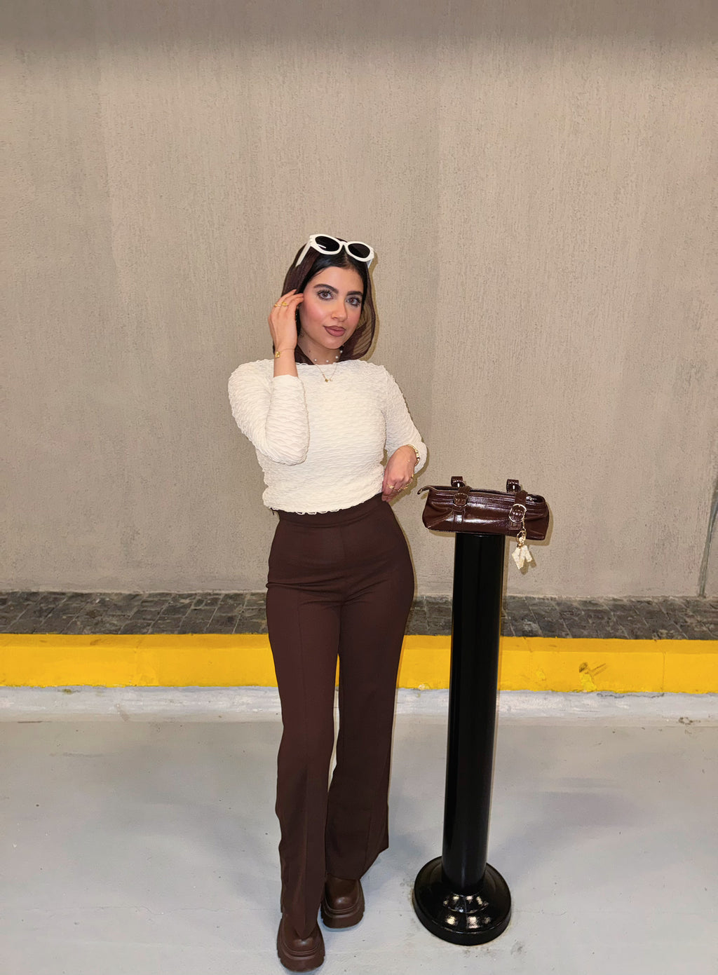 Brown Belle Curve Pants